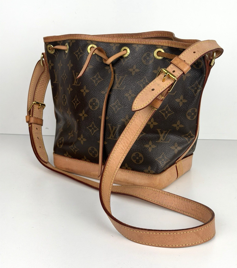 Louis Vuitton Noe BB Drawstring & Bucket Bag in Brown Coated Canvas NFC S-17